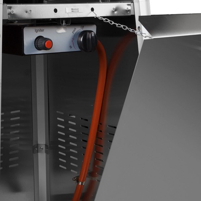 Estufa de Terraza Piramidal Exterior a Gas Butano-propano Acabado Negro